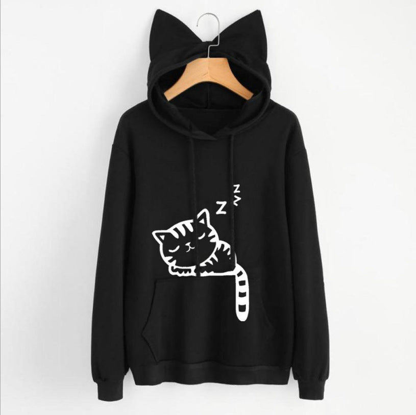 Printed hooded sweatshirt