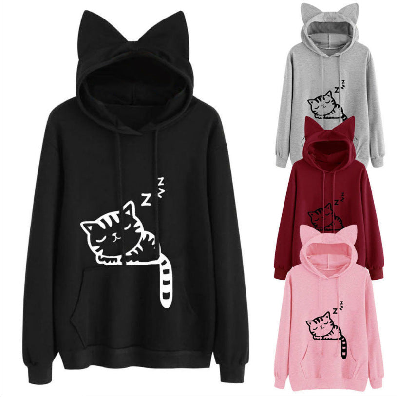 Printed hooded sweatshirt