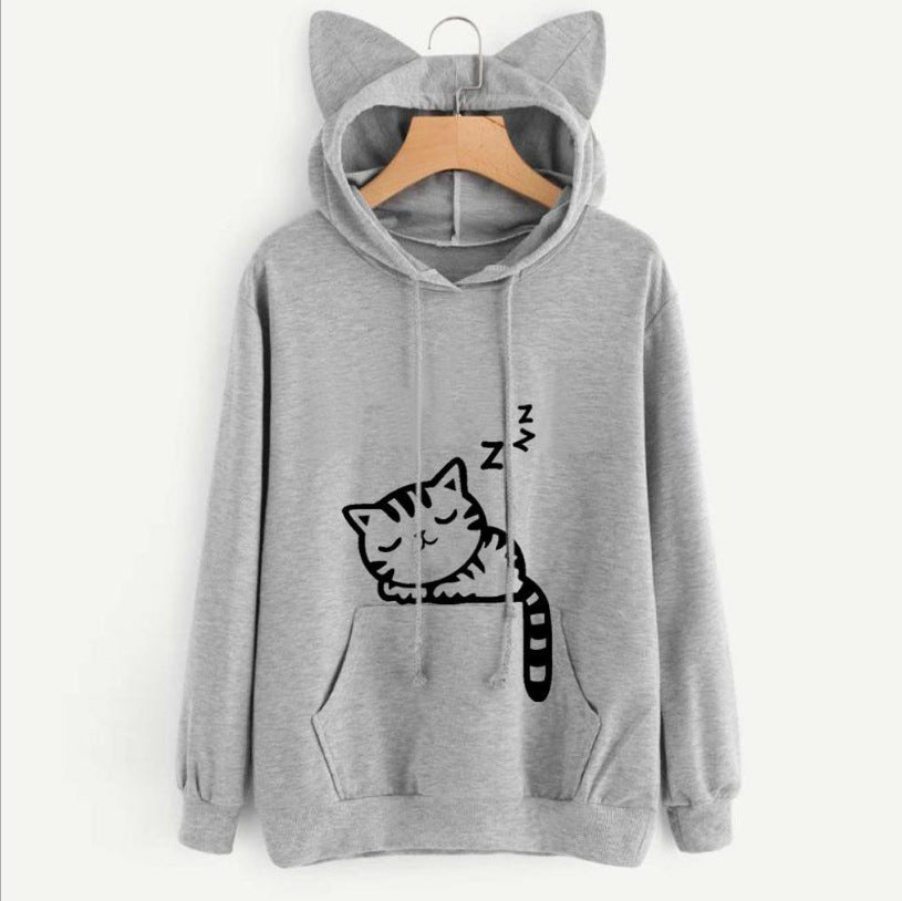 Printed hooded sweatshirt