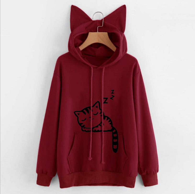 Printed hooded sweatshirt